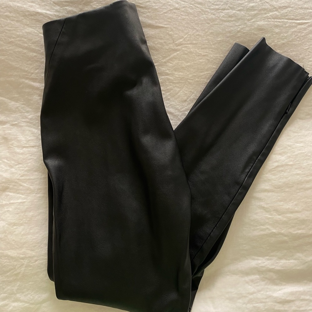 Zara Basic Faux Leather Pants